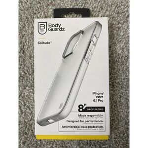 BodyGuardz - Solitude Series Gel Case for iPhone 13‎ Pro & 14 Pro - Clear/Frost